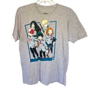 Anime My Hero Academia MHA class 1A characters graphic Tshirt Mens XL